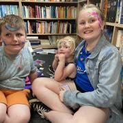 Children had fun doing crafts and having their faces painted