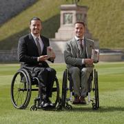 Gordon Reid (left) and Alfie Hewett after both being made an Officer of the Order of the British Empire (OBE) at an investiture ceremony at Windsor Castle, Berkshire