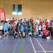 The group had lots of sporting fun at Lomond School last week