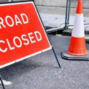 The road was set to be closed overnight this weekend