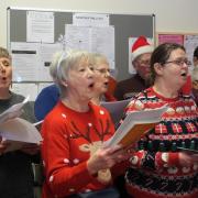 The choir had a great time entertaining guests