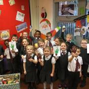 Pupils were happy to make decorations and Christmas cards for the foodbank