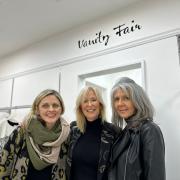Vanity Fair owner Tricia Stirling, centre, with staff Emma, left, and Margaret, right