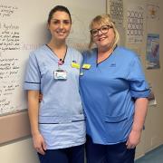 Elaine Hetherington and her mum Ann Coll work together in the Vale of Leven Hospital