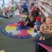 Babies and toddlers in the town had a great time during the special Bookbug