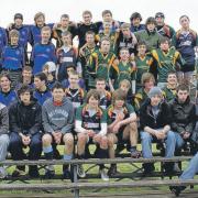 Helensburgh Rugby Club's under-16s with their visitors from Hertford in 2009