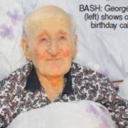 George Clark celebrated his milestone event with a birthday cake