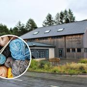 The charity knit-in is at the Three Villages Hall on April 28