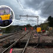 Network Rail has been working on fixing a sinkhole under the track at Caldercruix in North Lanarkshire since Sunday, April 21.