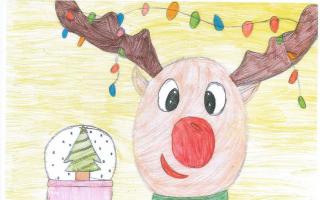 Maisy Petro's winning Christmas card design