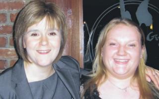 Kirsteen Fraser is pictured with then Health Secretary Nicola Sturgeon